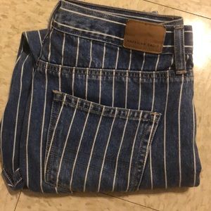 American Eagle pinstripe Mom Jeans